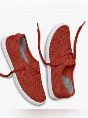The Allbirds Men's Tree Skipper, size 10, lightweight boat shoe, in lychee color